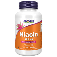 Thumbnail for NOW Foods Supplements, Niacin (Vitamin B-3) 500 mg, Essential B-Group Vitamin*, Nutritional Health, 100 Capsules