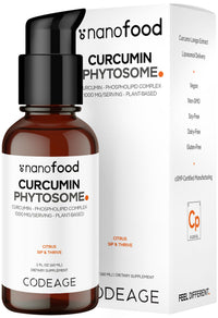 Thumbnail for Codeage Liposomal Curcumin Phytosome Liquid Supplement, Turmeric Curcumin Vegan Liquid Drops, Plant-Based Curcuma Longa Dropper, Curcumina, Sunflower Phospholipid, Sugar-Free, Citrus Flavor, 2 fl oz