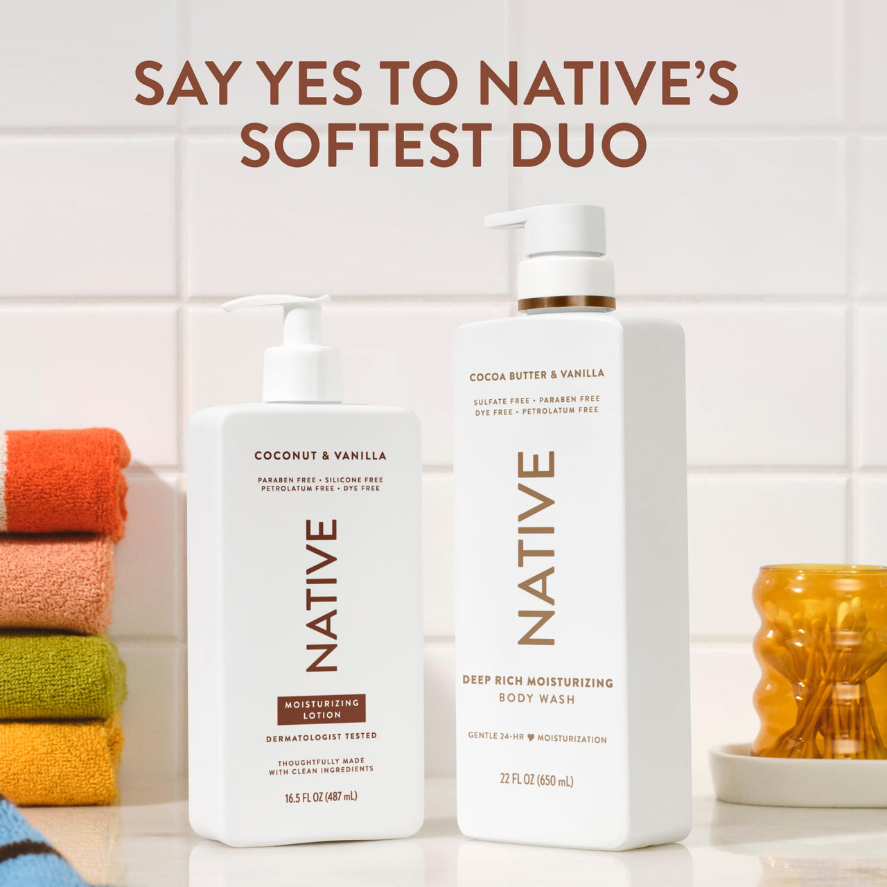 Native Body Lotion Contains Naturally Derived Plant-Based Moisturizers for Women and Men | Restores Dry Skin, Coconut & Vanilla, 16.5 fl oz