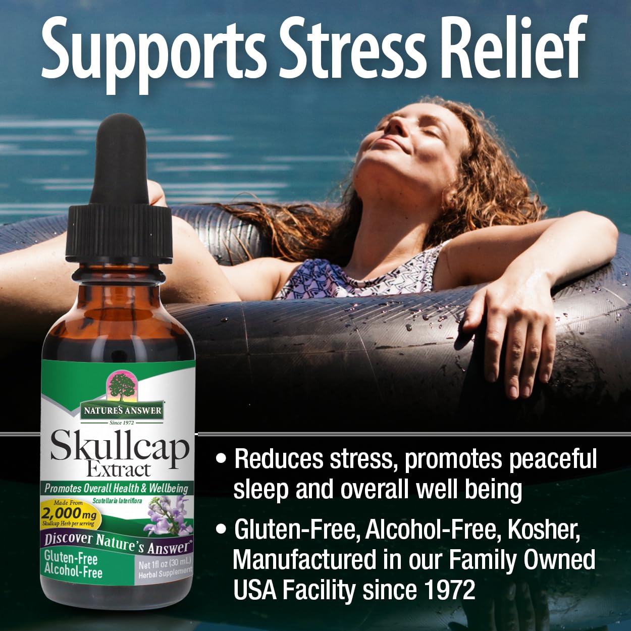 Nature's Answer Alcohol-Free Skullcap Herb, 1-Fluid Ounce