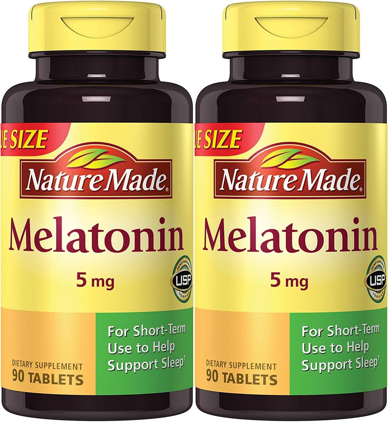 Nature Made Melatonin Maximum Strength 5 mg, 90 Tablets (2 Pack)