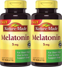 Thumbnail for Nature Made Melatonin Maximum Strength 5 mg, 90 Tablets (2 Pack)