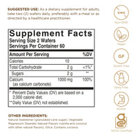 Thumbnail for Solgar Chewable Calcium 500 mg - 120 Wafers - Promotes Musculoskeletal Health - Non-GMO, Vegan, Gluten, Wheat & Dairy Free, Kosher - 60 Servings