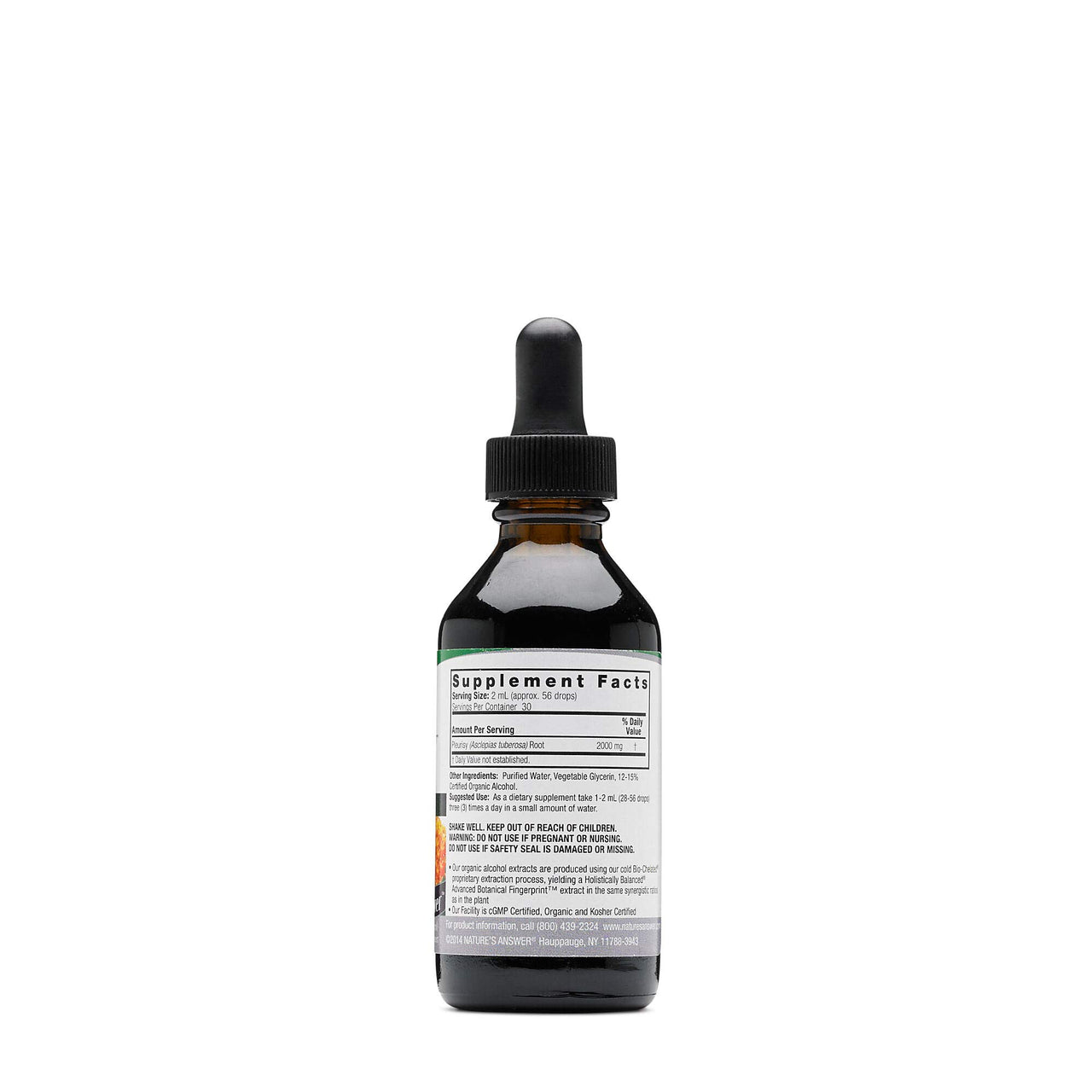 Nature's Answer Pleurisy Root with Organic Alcohol, 2-Fluid Ounces
