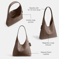 Thumbnail for COACH Women's Brooklyn Shoulder Bag 28, B4/Dark Stone, One Size