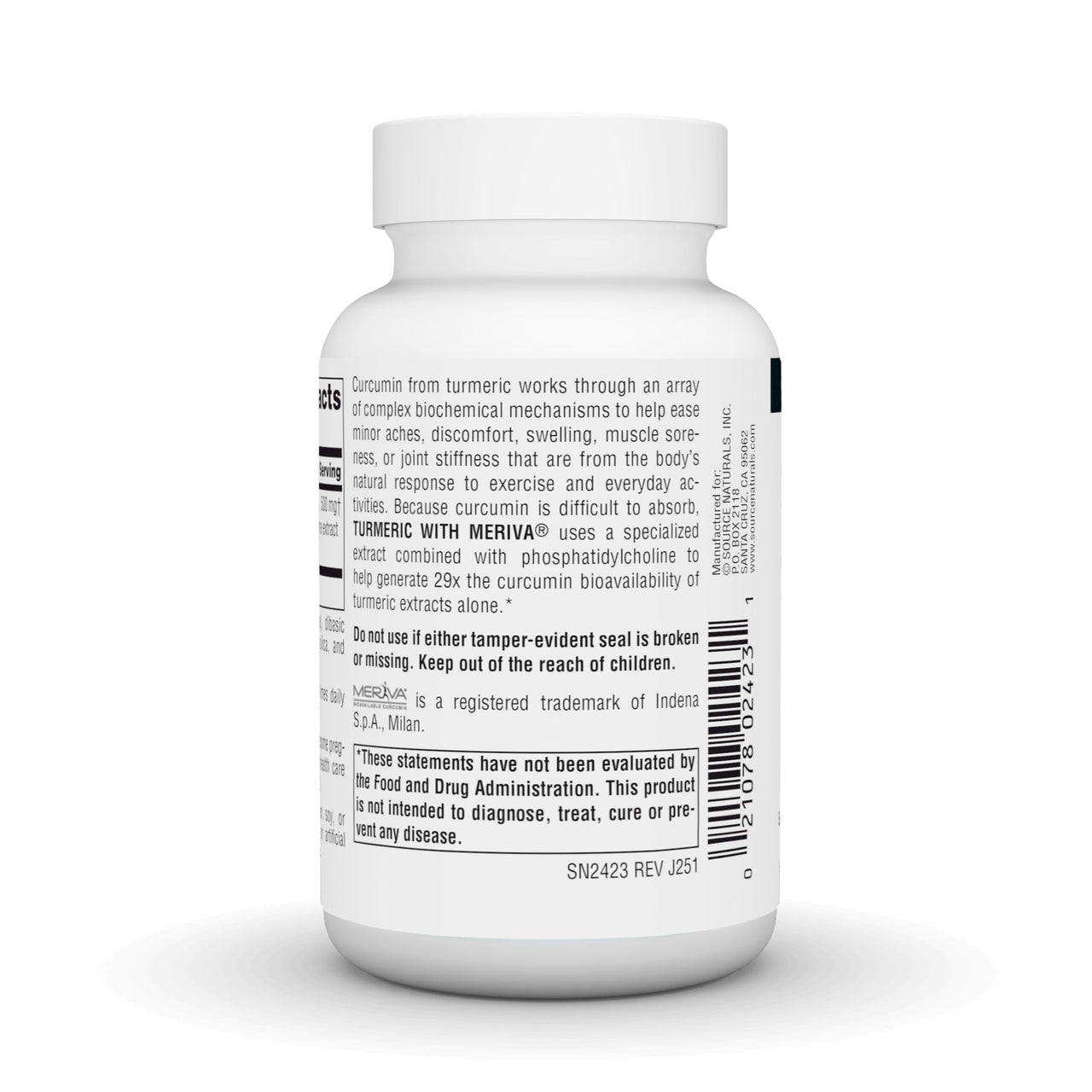 Source Naturals Turmeric with Meriva, Eases Discomfort from Everyday Activities, 29X Bioavailibility* - 500 mg - 60 Capsules