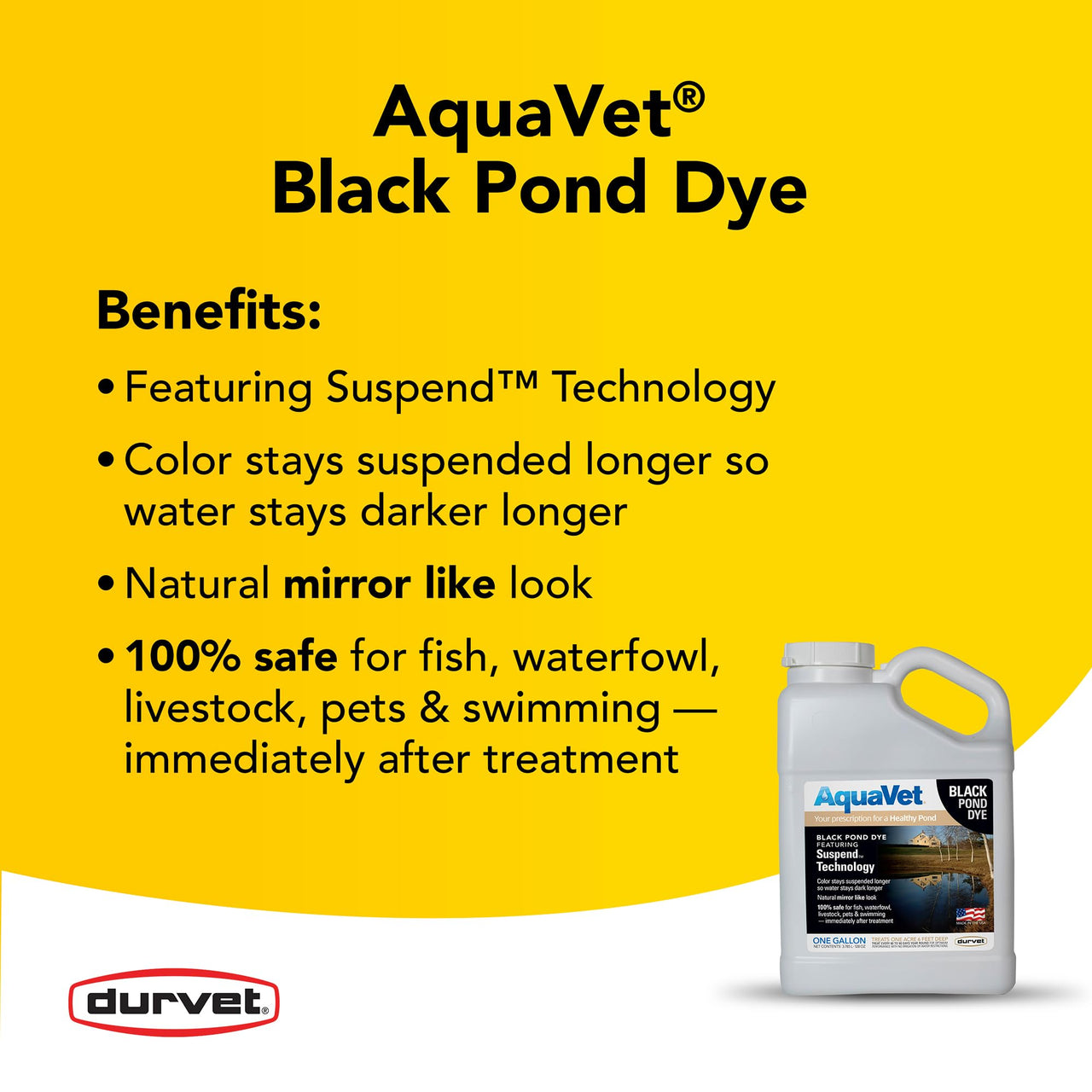Durvet AQUAVET Black Pond Dye - Gallon