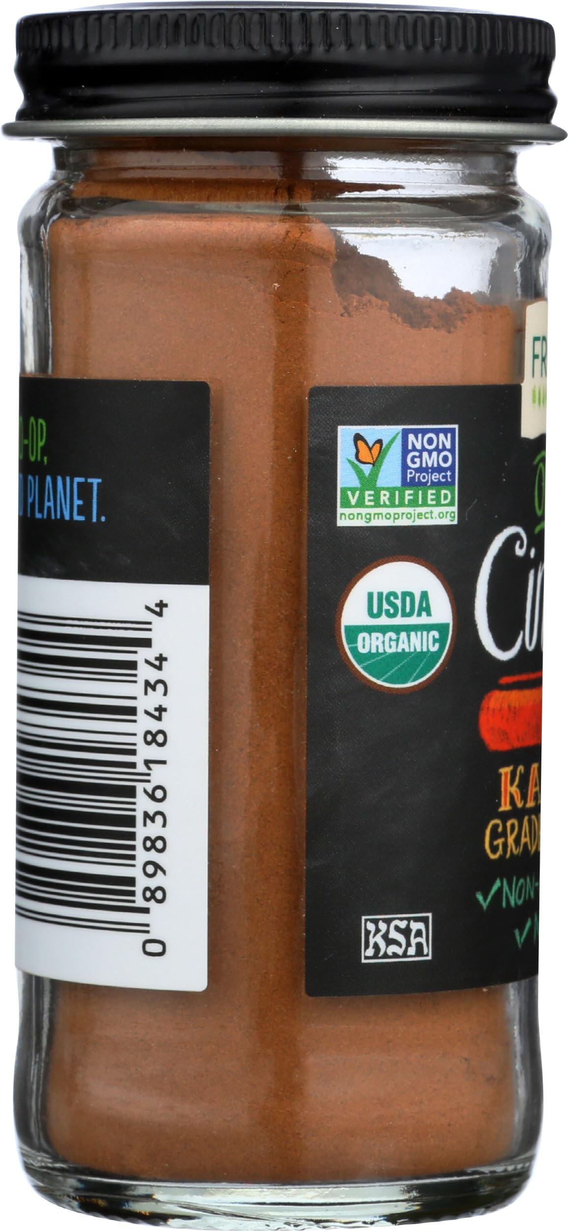 Frontier Co-op Organic Ground Cinnamon, 1.9 Ounce Bottle, Gourmet Quality Cinnamon, Full Balanced Spicy Flavor, Kosher
