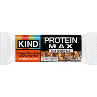 Thumbnail for KIND Protein MAX Crispy Chocolate Peanut Butter Snack Bars, 20g of Protein, Keto Friendly, 1g of Sugar Per Bar, Gluten Free, 12 Count Box