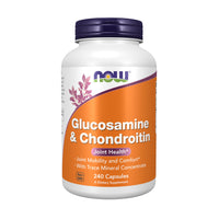 Thumbnail for NOW Supplements, Glucosamine & Chondroitin, with Trace Mineral Concentrate and Alfalfa, 240 Veg Capsules