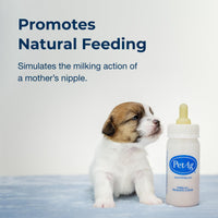 Thumbnail for Pet-Ag Nursing Kit - 2 oz - Promotes the Natural Feeding of Liquids to Baby Animals - Each Kit Includes 2 oz. Bottle with Cap, 5 Nipples & Cleaning Brush