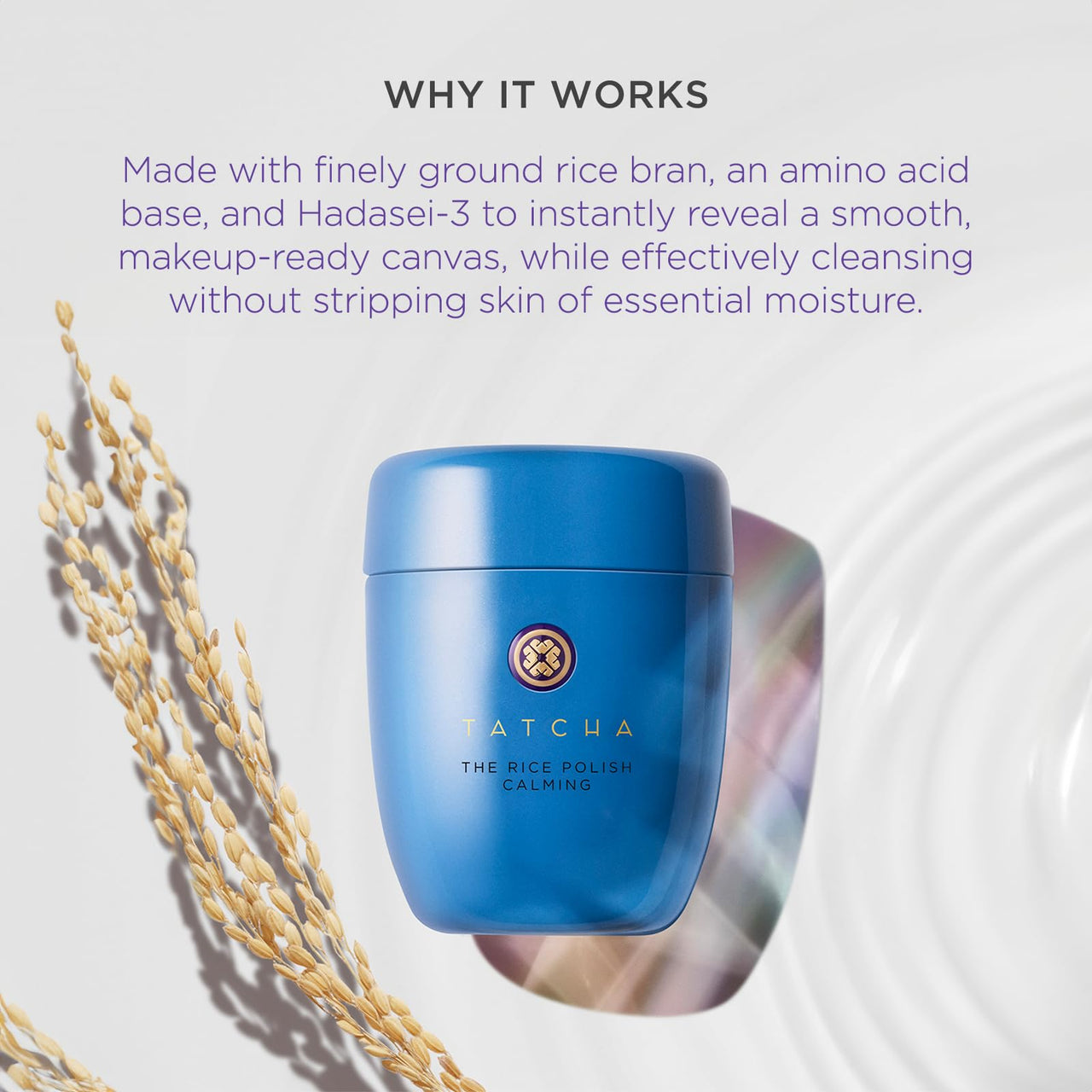 Tatcha: The Rice Polish Calming. Daily Non-Abrasive Exfoliator for Sensitive Skin and Eczema, 60 grams | 2.1 oz
