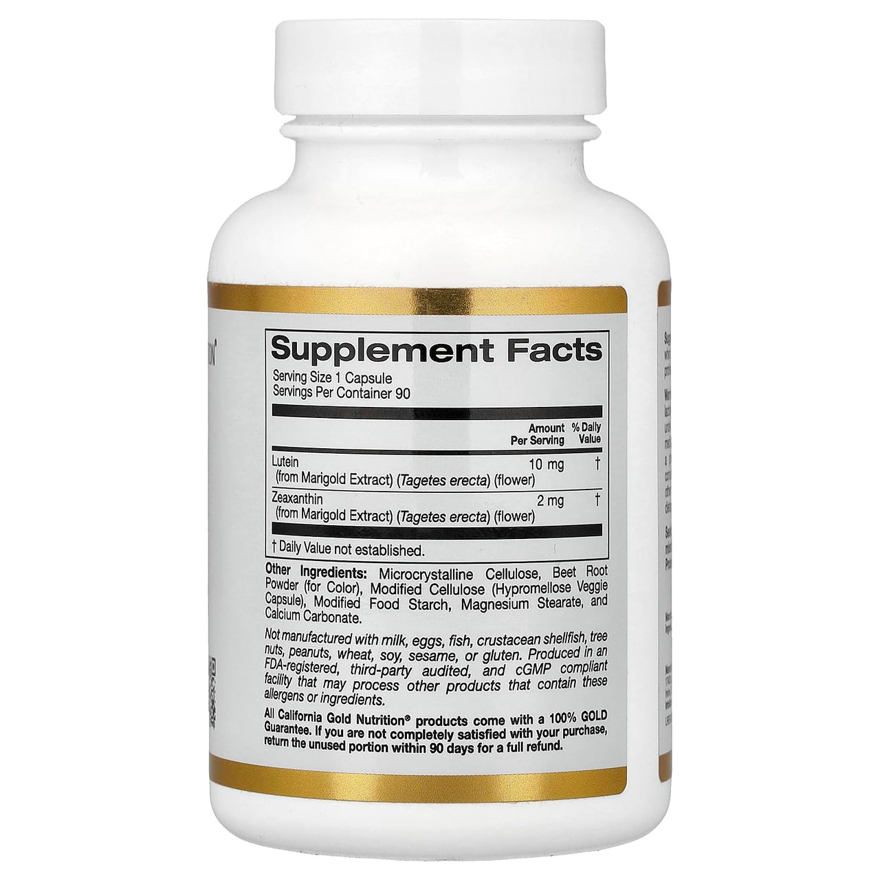 California Gold Nutrition Lutein, 90 Veggie Capsules