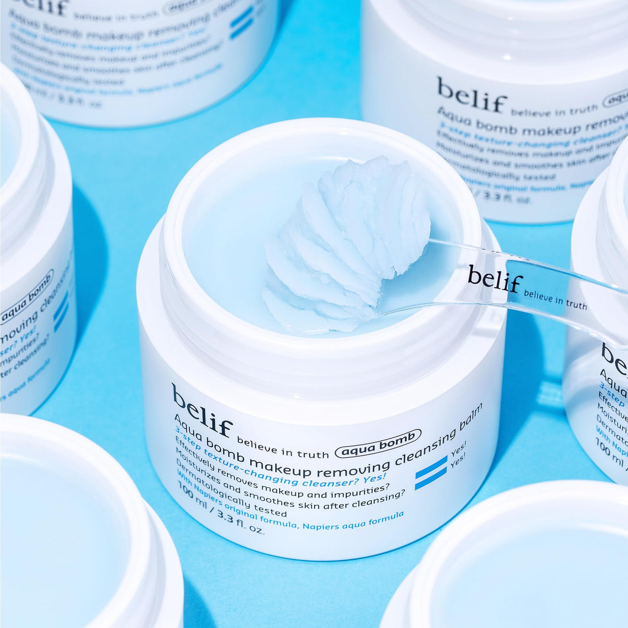belif Aqua Bomb Cleansing Balm Makeup Remover, Hydrate & Deep Cleanse in 1 Step, Melt Away Makeup & SPF, Balm to Oil Cleanser Formula, No Oily Residue, Korean Skin Care