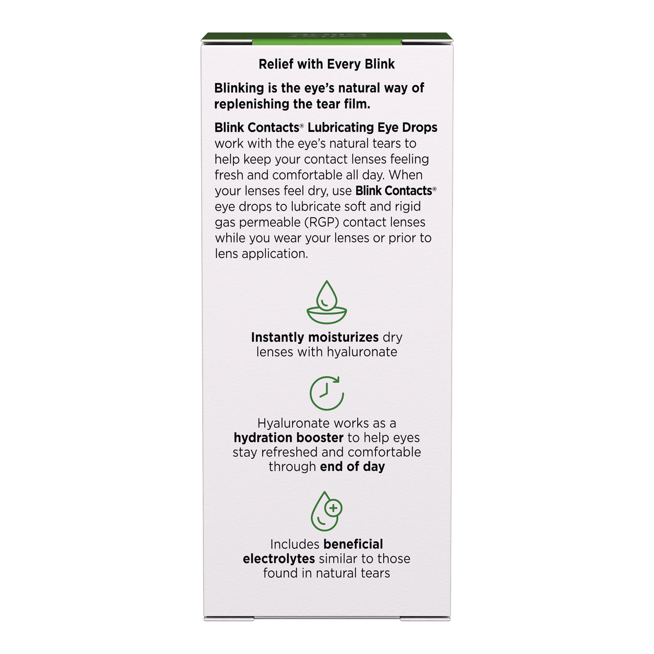 Blink Contacts Lubricating Eye Drops 0.34 fl oz (10 mL), Pack of 3