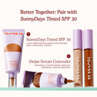 Thumbnail for Tower 28 Swipe Serum Concealer - Hydrating Medium-Full Coverage Concealer + Under Eye Brightener - Skin Care Infused Makeup with Hyaluronic Acid + Soothing Centella - 7.0 Medium/Neutral (0.22 oz)