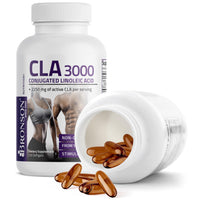 Thumbnail for Bronson CLA 3000 Extra High Potency Supports Healthy Weight Management Lean Muscle Mass Non-Stimulating Conjugated Linoleic Acid 120 Softgels