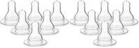 Thumbnail for Evenflo Feeding Classic BPA-Free Silicone Medium Flow Nipples - 3 Months+, Clear 6 Count (Pack of 2)