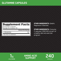 Thumbnail for Optimum Nutrition L-Glutamine Muscle Recovery Capsules, 1000mg, 240 Count (Package May Vary)