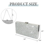 Thumbnail for Covelin Women's Handbag Envelope Rhinestone Evening Clutch Bag Hot Silver