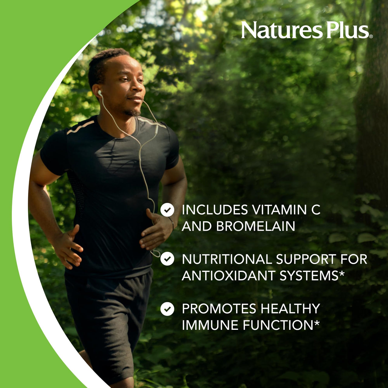NaturesPlus Quercetin Plus with Vitamin C & Bromelain - 60 Vegetarian Tablets - Allergy Relief Supplement - Immune, Antioxidant & Anti-Inflammatory Support - Gluten Free - 30 Servings