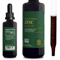 Thumbnail for Global Healing USDA Organic Zinc Supplements Liquid - Pure Vitamin Drops for Immune System Boost, Hormone Balance, and Healthy Aging - Natural, Vegan-Friendly, Non-GMO, Organic Zinc Vitamins (2 Fl Oz)