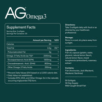 Thumbnail for AG1 Omega 3 Fish Oil 2000mg EPA & DHA Supplement from Wild-Caught Fish