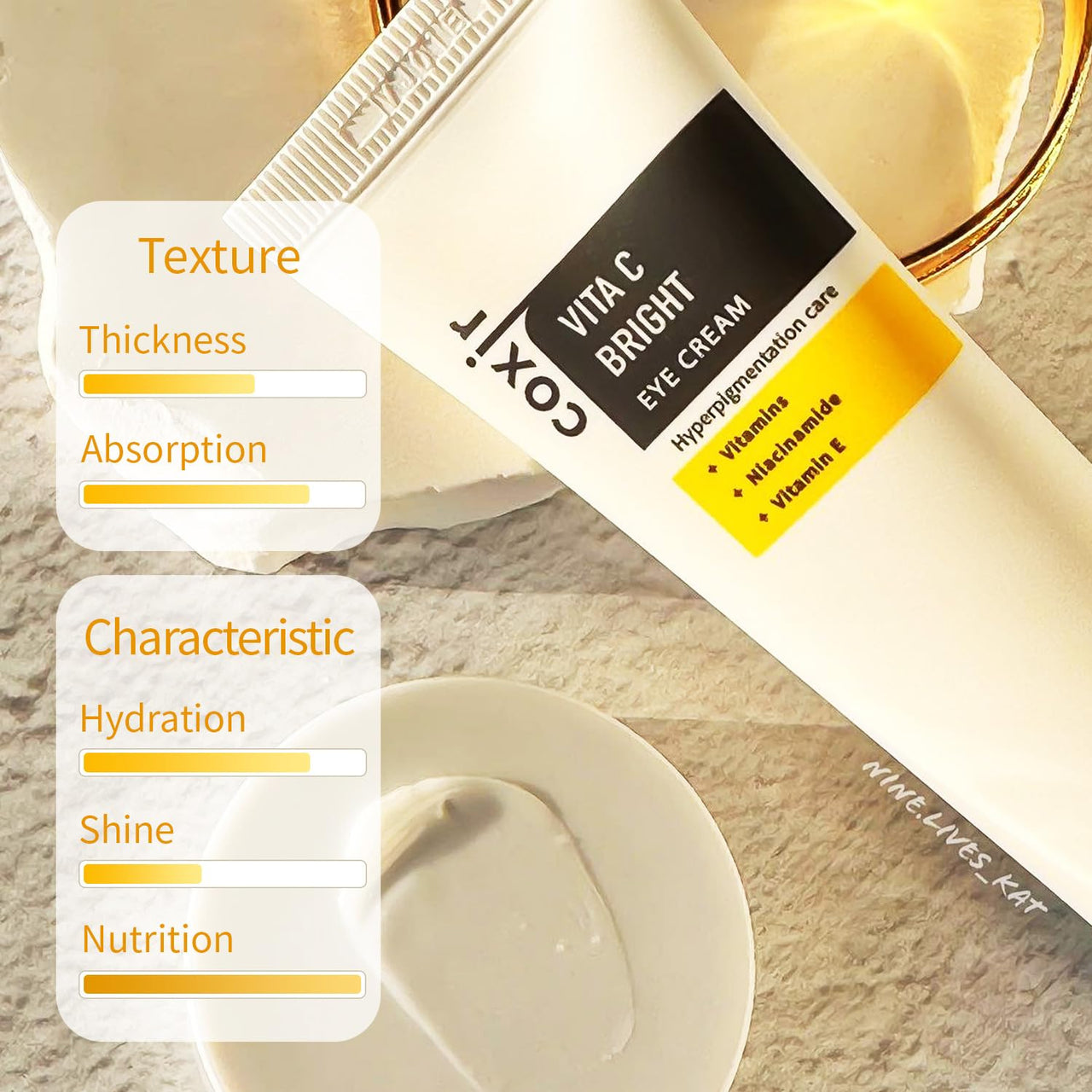 coxir VITA C EYE CREAM l Niacinamide eye cream for intensive eye care with vitamins/Cruelty-Free,No Paraben [30ml/1.01 fl.oz.]