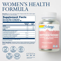Thumbnail for SOLARAY PhytoEstrogen Menopause Supplements - Wild Yam, Black Cohosh, and Dong Quai Estrogen Pills for Women's Health - Vegan, Lab Verified, 60-Day Guarantee (30 Servings, 120 VegCaps)