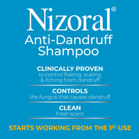 Thumbnail for Nizoral Anti-Dandruff Shampoo with 1% Ketoconazole, Fresh Scent, 21 Fl Oz (Pack of 3)
