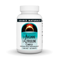 Thumbnail for Source Naturals L-Arginine L-Citrulline Complex 1000mg Essential Amino Acid Supplement - 60 Tablets