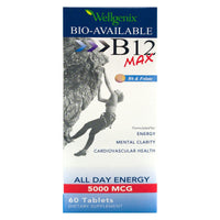 Thumbnail for Wellgenix Bio-Available Sublingual B12 B6 Folate Vitamin Formulated for High Absorption - Nutritional Multivitamin Supplement (60 ct) 1 Pack