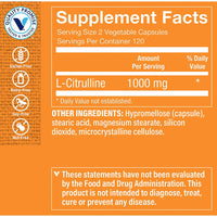 Thumbnail for The Vitamin Shoppe L-Citrulline a Free-Form Amino Acid a Nitric Oxide Booster a 1,000 MG (240 Vegetarian Capsules)