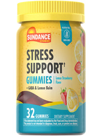 Thumbnail for Sundance Stress Support Gummies | with GABA and Lemon Balm | Lemon Strawberry Flavor | 32 Count | Non-GMO & Gluten Free