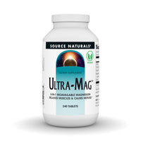 Thumbnail for Source Naturals Ultra-Mag, 5 in 1 -Bioavailable Magnesium, Maintains Muscle & Nerve Function* - 240 Tablets