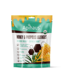 Thumbnail for Apihaus Honey and Propolis Lozenges with Eucalyptus, Freshens Breath - Soothes a Throat- Immune Support with Vitamin C, Vitamin D and Zinc, 20 Count