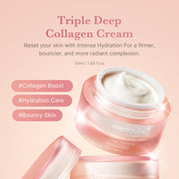 Thumbnail for medicube Triple Collagen Cream - Hydrating & Firming Moisturizer with Hyaluronic Acid, Premium Elastin, Shea Butter - Wrinkle Care & Boosts Elasticity - Korean Skincare, 1.69 oz