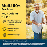Thumbnail for Nature Made Multi for Him 50+ Dietary Supplement Tablets 90 ea (Pack of 4)