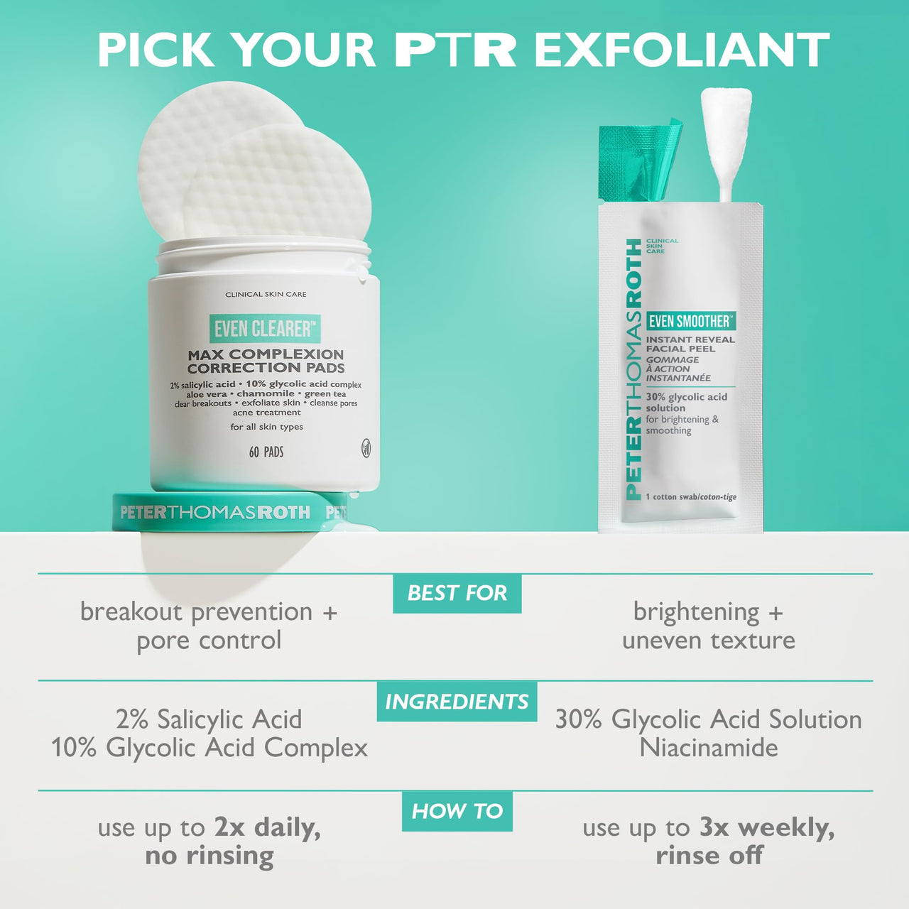 Peter Thomas Roth | Even Smoother™ Instant Reveal Facial Peel | Exfoliator with Glycolic Acid for Brightening