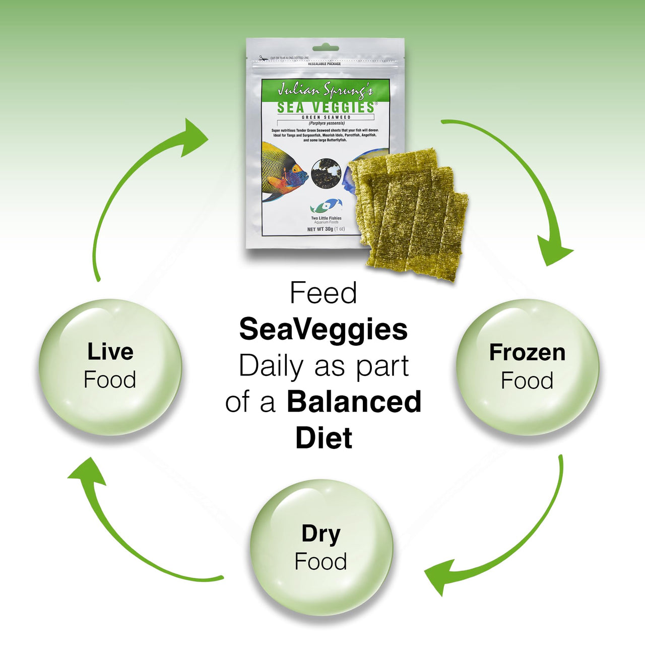 Two Little Fishies Atlsvgs4 Sea Veg-Green Seaweed, 1 Oz