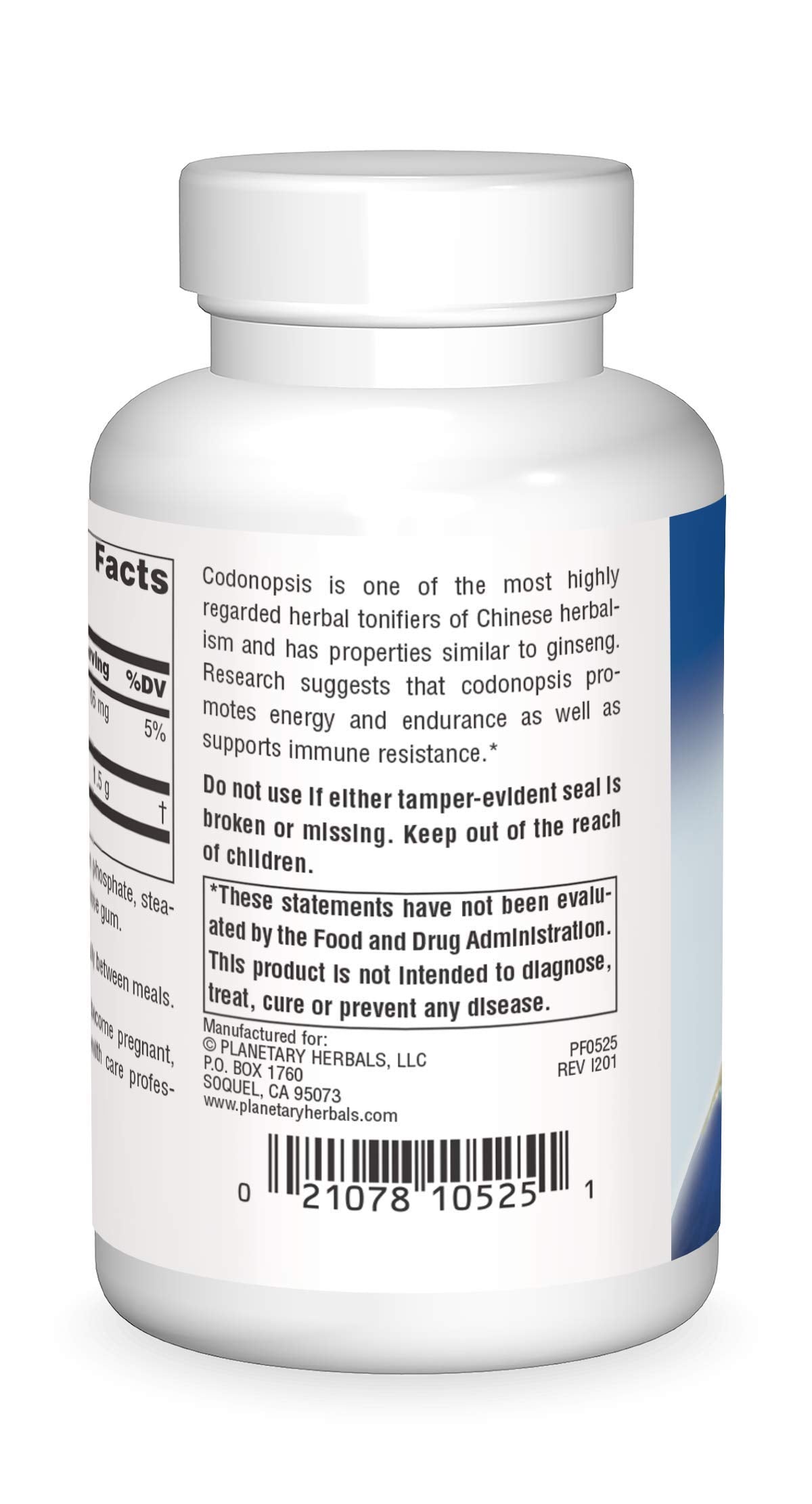 Planetary Herbals Codonopsis Tablets, 750 mg, 60 Count