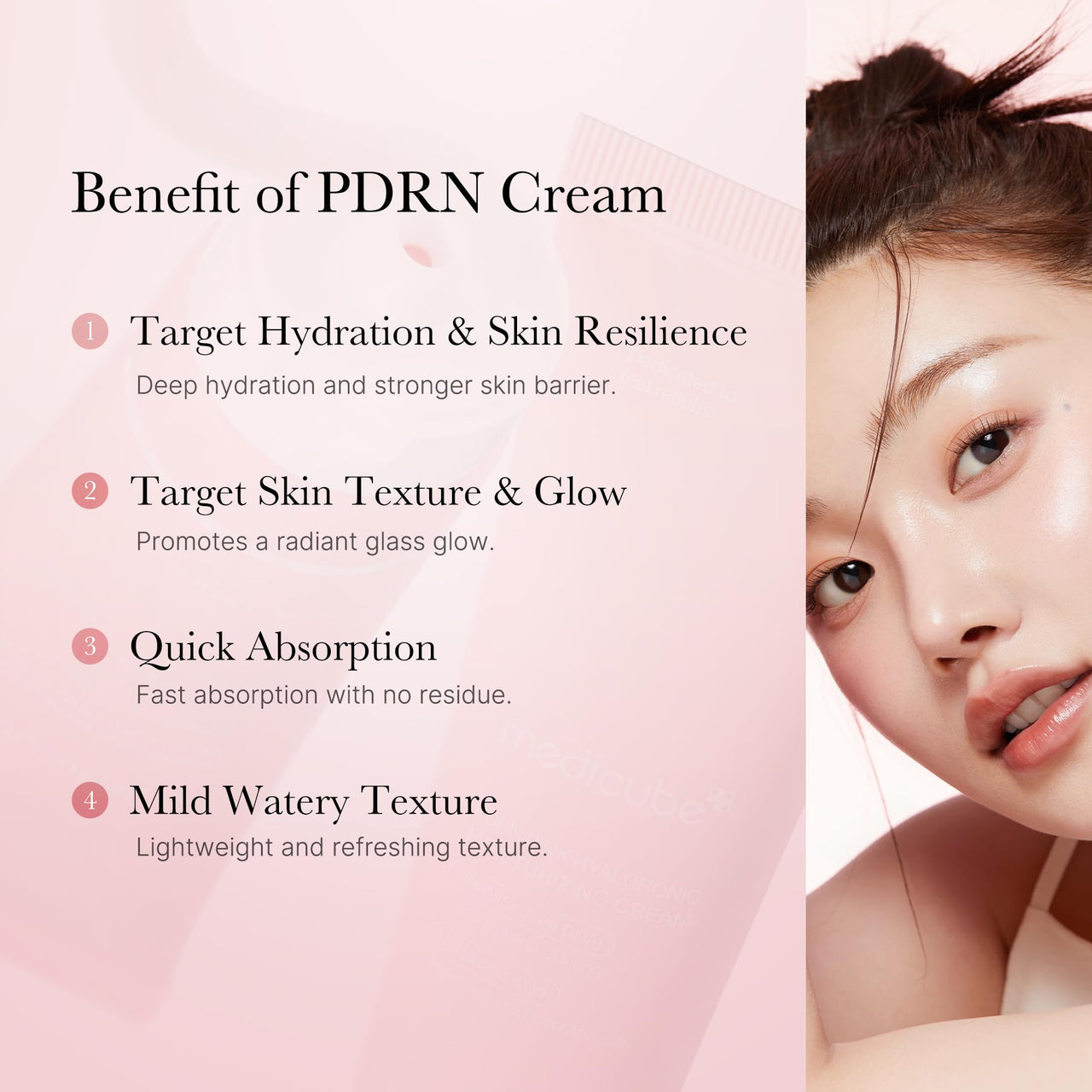 medicube Salmon DNA PDRN Pink Hyaluronic Moisturizing Cream | Blemish Relief & Hydrating Care | Restores Skin Elasticity & Glow | Korean Skincare, Even Skin Tone & Pore Care | 50ml / 1.69 fl.oz.
