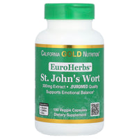 Thumbnail for California Gold Nutrition St. John's Wort, EuroHerbs, European Quality, 300 mg, 180 Veggie Capsules