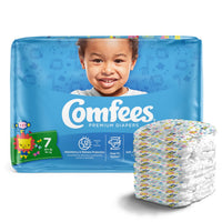 Thumbnail for Comfees Premium Baby Diapers with Total Fit System for Boys & Girls, Size 7, 80Count