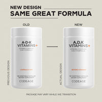 Thumbnail for Codeage ADK Vitamins Supplement - Essential Vitamin A, D3 5000 IU, K1 & K2 (MK4 & MK7) - 6-Month Supply - 1 Capsule per Serving, Non-GMO, Gluten-Free - 2-Pack