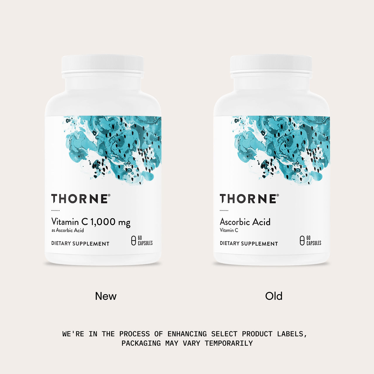 THORNE - Vitamin C 1,000 mg (Formerly Ascorbic Acid) Supplement - Supports Healthy Immune Function & Collagen Formation - Provides Antioxidant Benefits* - Third-Party Certified - 60 Servings, Capsule
