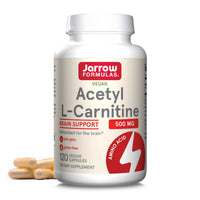 Thumbnail for Jarrow Formulas® Acetyl L-Carnitine 500 mg, Dietary Supplement, Amino Acid Support for Brain Health and Antioxidants, 120 Veggie Capsules, 120 Day Supply