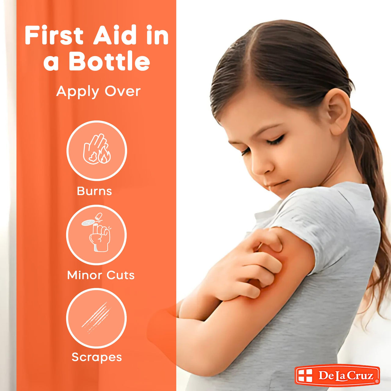 De La Cruz Merthiolate Tincture Antiseptic - First Aid for Minor Cuts, Scrapes and Burns - Mercury-Free Formula Safe for The Entire Family (6 Bottles)