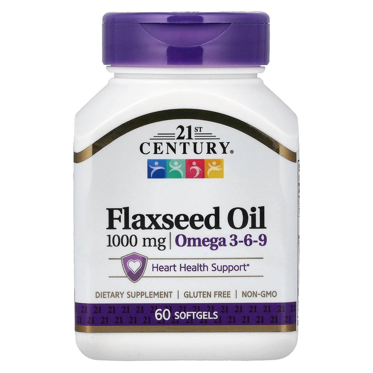 21st Century Flaxseed Oil 1000 mg Softgels, 60 Count (22407)