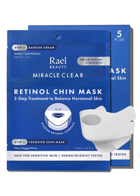 Thumbnail for Rael Retinol Chin Mask with Miracle Clear Barrier Cream - Face Masks and Moisturizer, 2 Step System, Niacinamide, Ceramide NP, Korean Skincare (5 Kits)